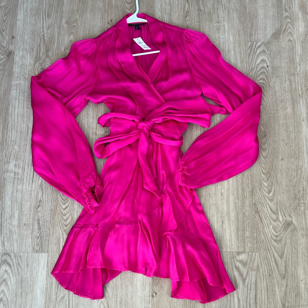 Banana republic fuchsia wrap dress